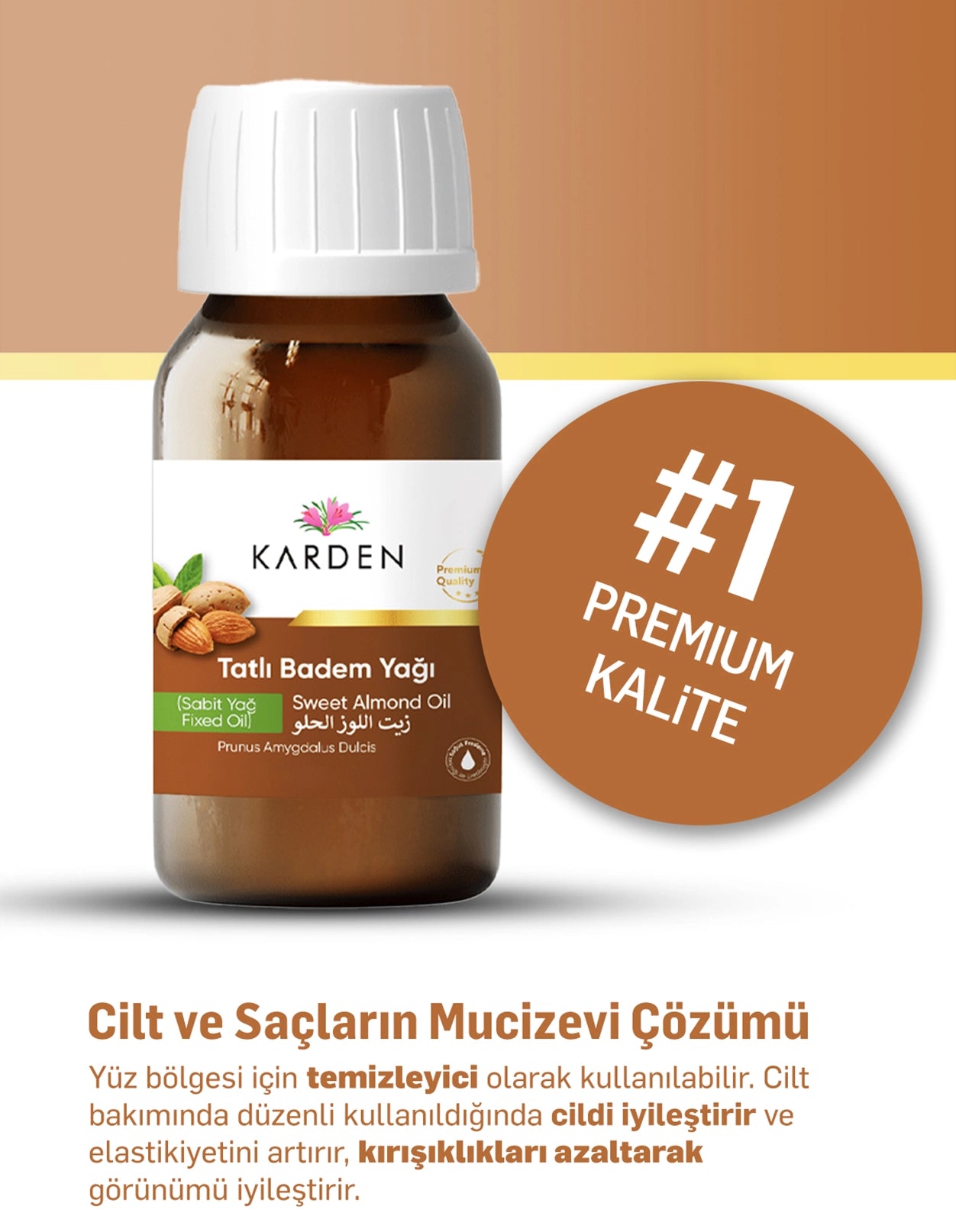 Karden Tatlı Badem Yağı 20 ml